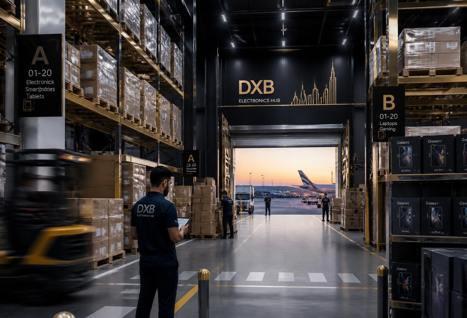 Mexora electronics warehouse and logistics hub